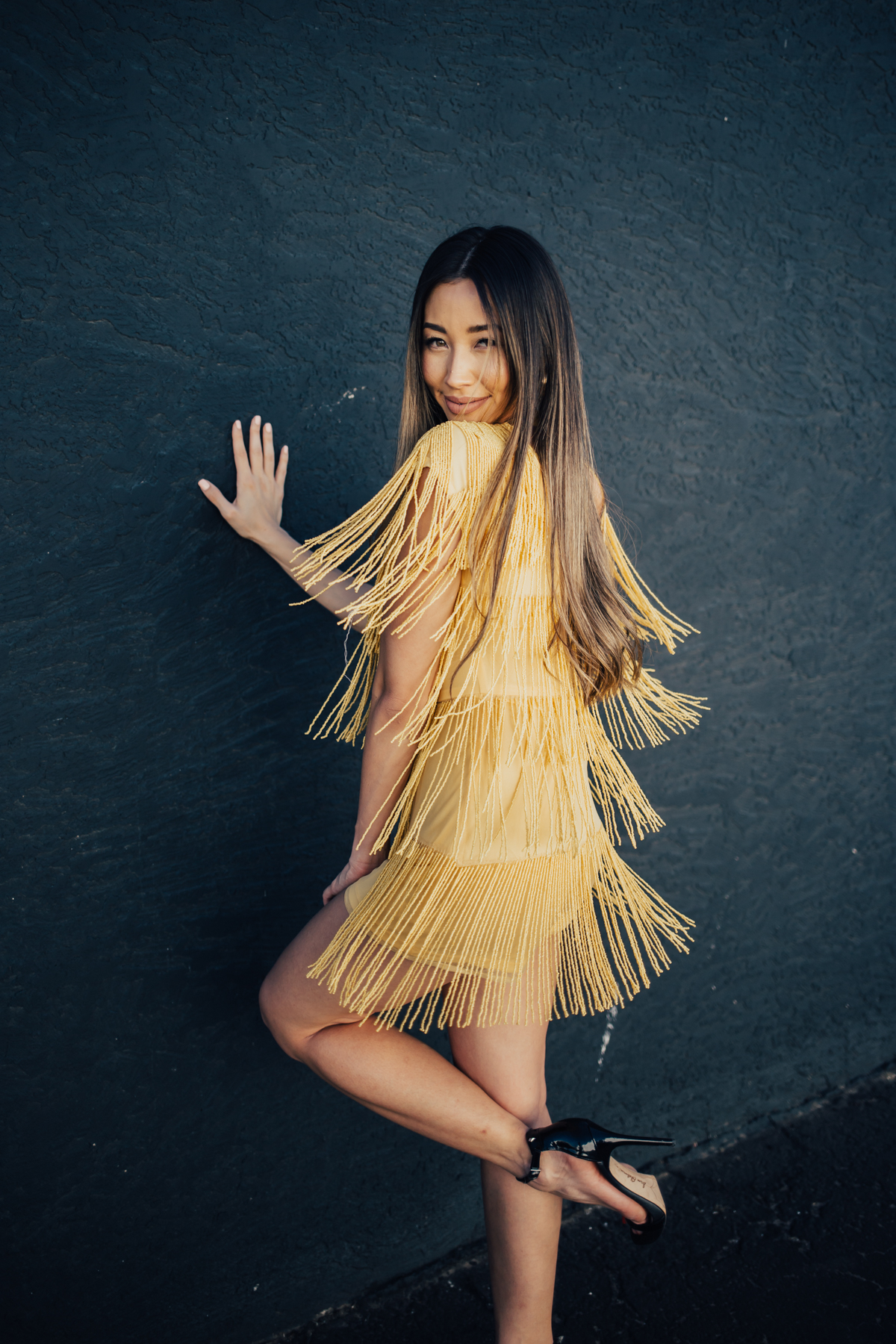 Something Sakura: Asos Yellow Fringe Romper