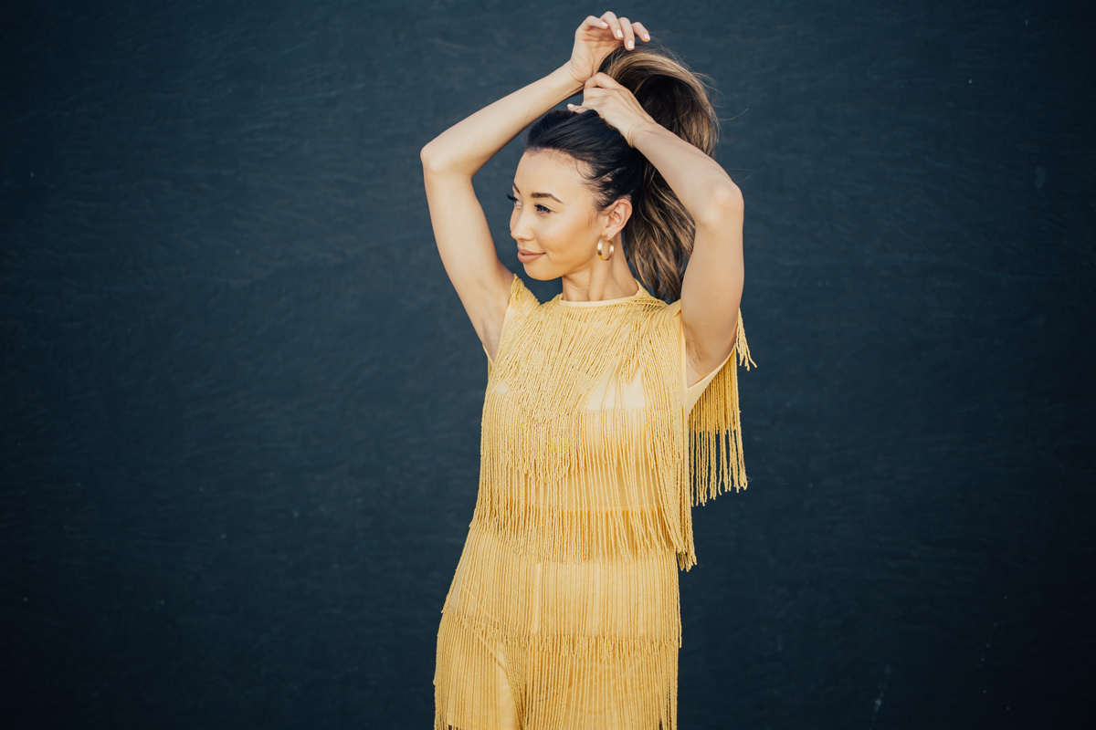 Something Sakura: Asos Yellow Fringe Romper